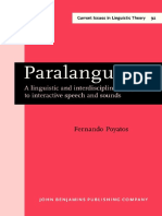 Preview Fernando Poyatos Paralanguage A Linguistic and Interdisciplinary Approach To Interactive Speech and Sounds