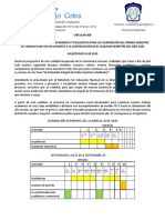 Circular Cronograma de Desarrollo de Actividades para La Culminación Año 2020