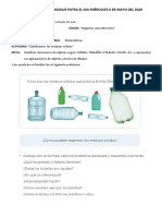 Actividades de Aprendizaje Patra El Dia Miércoles 6 de Mayo Del 2020