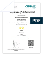 Certificate of Achievement: Shah Eco Construction 0120180724-NS014537 Grade Registered: G2