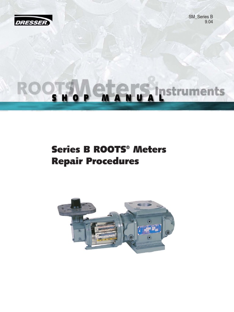 Series B ROOTS Meters Repair Procedures | PDF | Screw | Gear