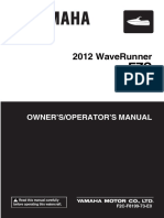 2012 Waverunner: Owner'S/Operator'S Manual