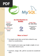 An Introduction To Mysql: Faculty Name