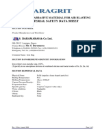 Daragrit Material Safety Data Sheet: Abrasive Material For Air Blasting
