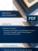 Semantics and Pragmatics