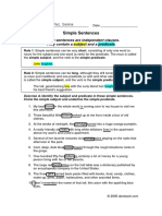 grammar simplesentence 9pages