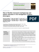 Role of Flexible Transnasal Esophagoscopy and Patient Education in The Management of Globus Pharyngeus (CHENG 2012)