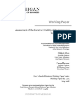 Working Paper: Assessment of The Construct Validity of Environmental Strategy Measures