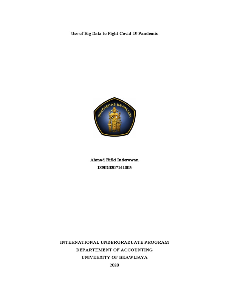 Use of Big Data in Covid 19 Pandemic | PDF | Big Data | Pandemic