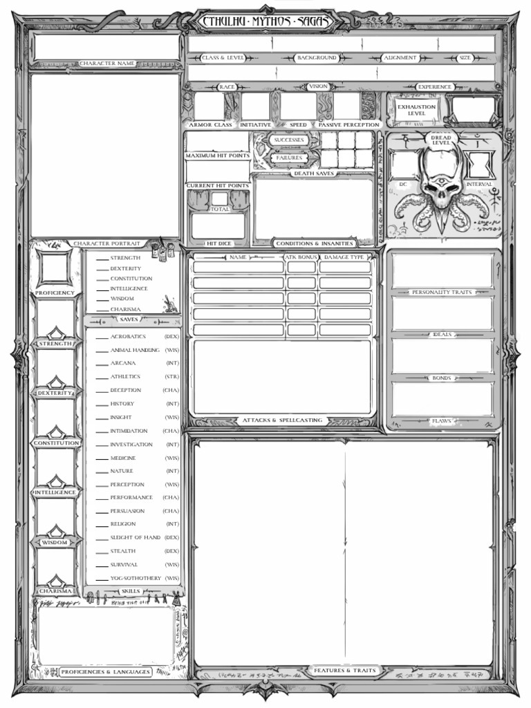 D&D Character Sheet Template | PDF | Role Playing Games | Gaming
