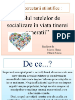 Proiect - Rolul Rețelelor de Socializare