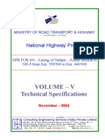 Volume - V Technical Specifications: National Highway Project