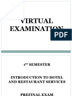 VIRTUAL EXAM GUIDE FOR HOTEL AND RESTAURANT SERVICES