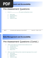 Pre-Assessment Questions: State Management and Accessibility