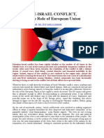 Palestine-Israel Conflict, Assessing The Role of European Union