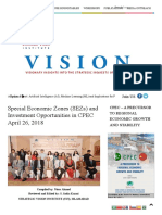 Special Economic Zones (SEZs) and Investment Opportunities in CPEC April 26, 2018 _ Strategic Vision