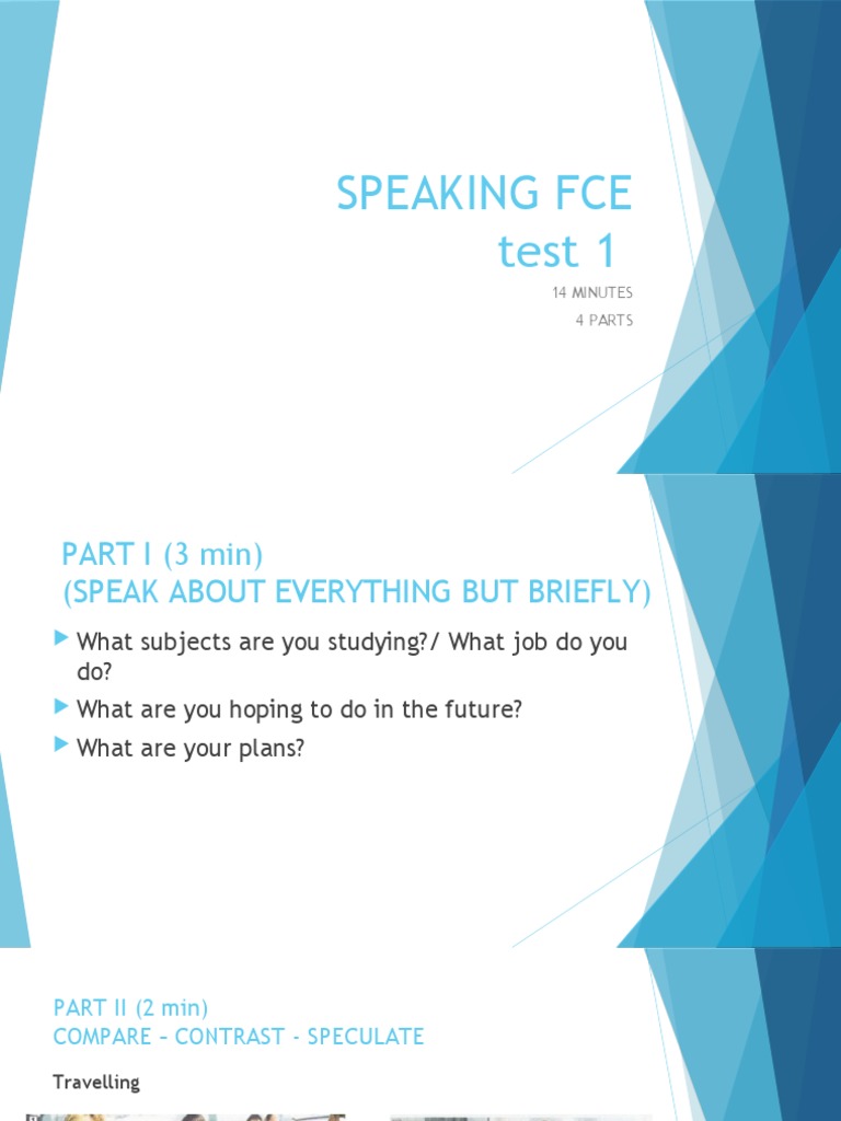 Speaking FCE Test 1 - 14 Minutes of Comparing, Contrasting and ...