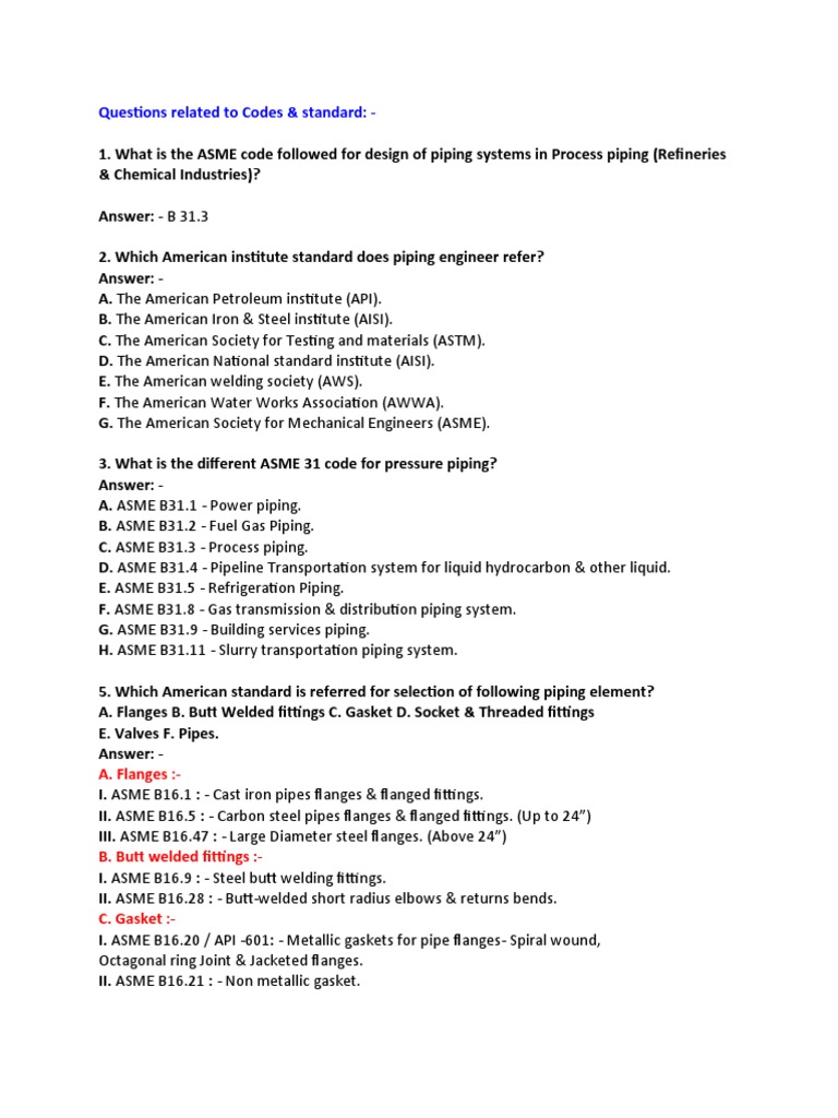 Piping Codes and Standards Overview | PDF | Pipe (Fluid Conveyance) | Valve