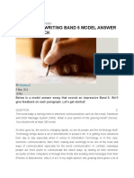 Muet Essay Writing Band 5 Model Answer and Feedback: Kristina K