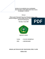 Keefektifan E-Learning Dalam Proses Perkuliahan Di Stie Yapis Merauke Pada Masa Pandemic Covid 19 PDF