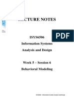 Lecture Notes: ISYS6506 Information Systems Analysis and Design