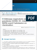 Détresse Respiratoire Aigue Et Pandémie COVID-19 Intubation Du SDRA Avant (... ) - Urgences-Online