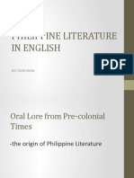 PHILIPPINE LITERATURE IN ENGLISH: AN OVERVIEW