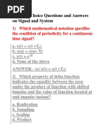 Signal and System Mcqs