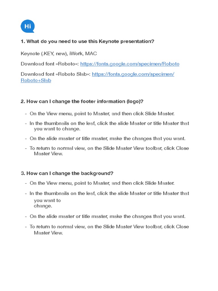Keynote Presentation Customization Guide | PDF | Computers