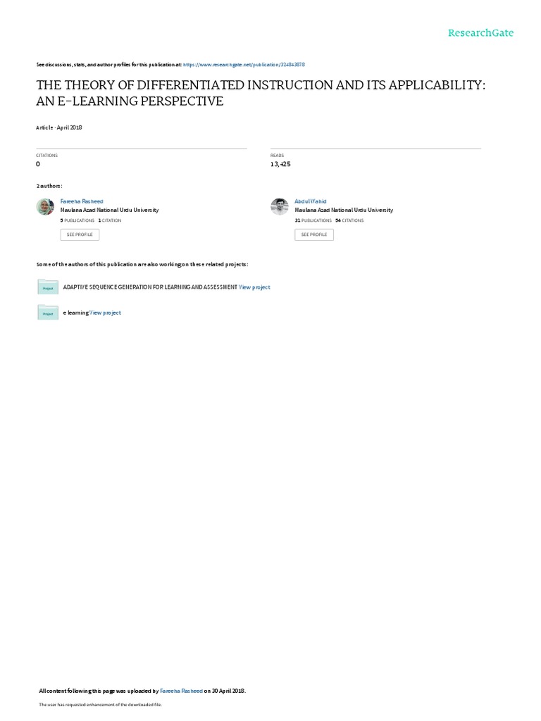 Differentiated Instruction | PDF | Educational Technology | Learning Styles