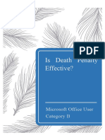 Is Death Penalty Effective?: Microsoft Office User Category B