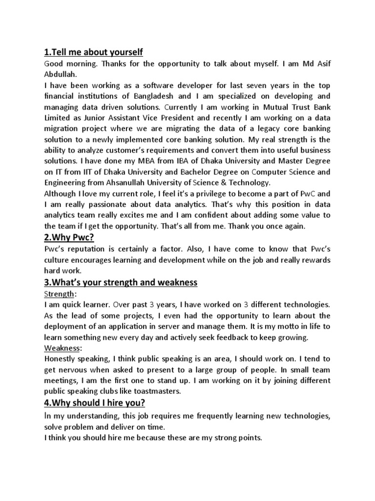 PwC Interview Preparation Insights | PDF | Mobile App | Computing