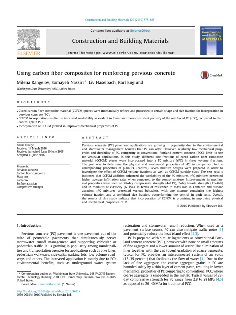 Enhancing Pervious Concrete with CCFCM | PDF | Concrete | Fracture