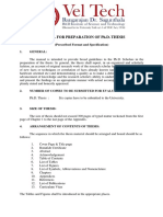 Manual For Preparation of Ph.D. Thesis: (Prescribed Format and Specification) 1. General