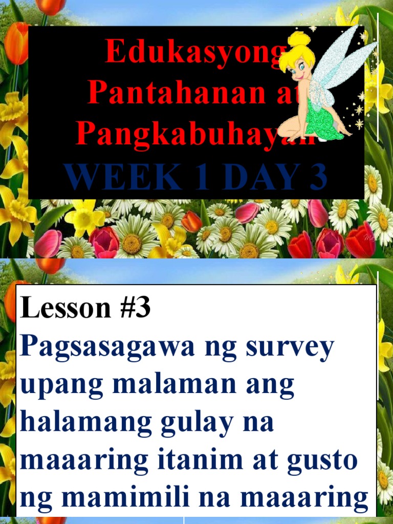 EPP Week 1 Day 3 | PDF