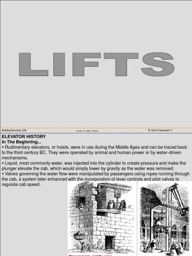 Overview of Building Lift Systems | PDF | Elevator | Escalator