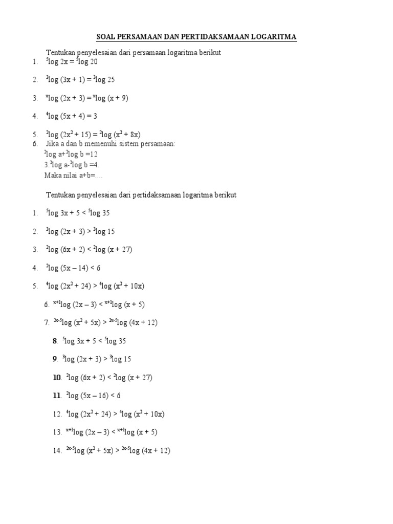 Soal Logaritma1