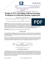Design of ZVS With Highly Efficient Boosting Technique For Induction Heating Application