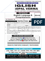 English Language & Comprehension: Instructions