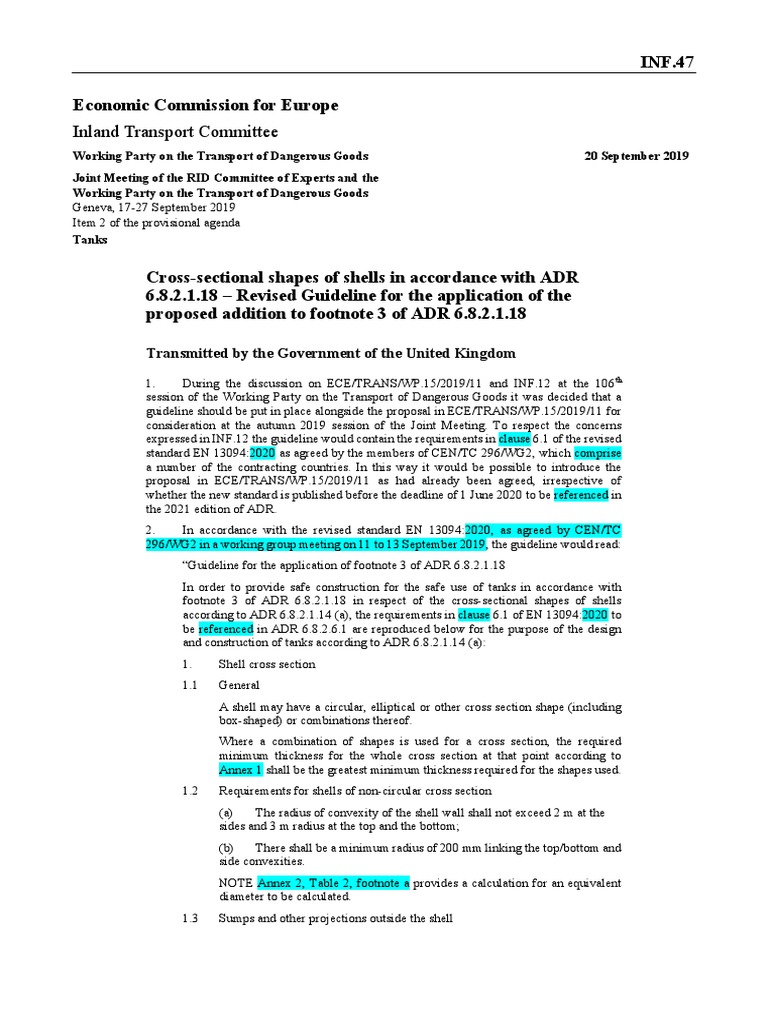 ADR Tank Shell Design Guidelines | PDF | Dangerous Goods | Steel