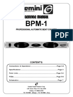 Service Manual: Professional Automatic Beat Counter