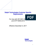 Delphi Technologies Customer Specific Requirements: For Use With ISO 9001:2015 and IATF16949:2016