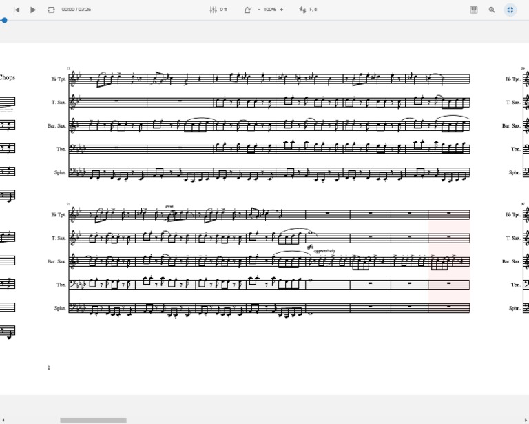 Coco Lucky Chops Sheet Music For Trumpet, Tenor Saxophon2 PDF