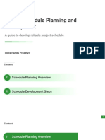 Project Schedule Planning and Development