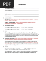 Lodger Agreement 1. Parties