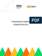 Programación Didáctica de Administración I