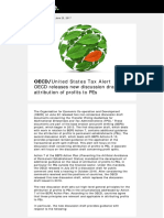Oecd/United States Tax Alert: Oecd Releases New Discussion Draft On Attribution of Profits To Pes