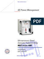 GE Power Management: Microprocessor Based Generator Protection Relay