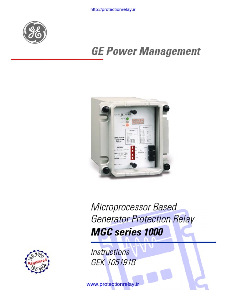 GE Power Management Microprocessor Based Generator Protection Relay