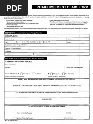 COCOLIFE Heathcare Reimbursement Form